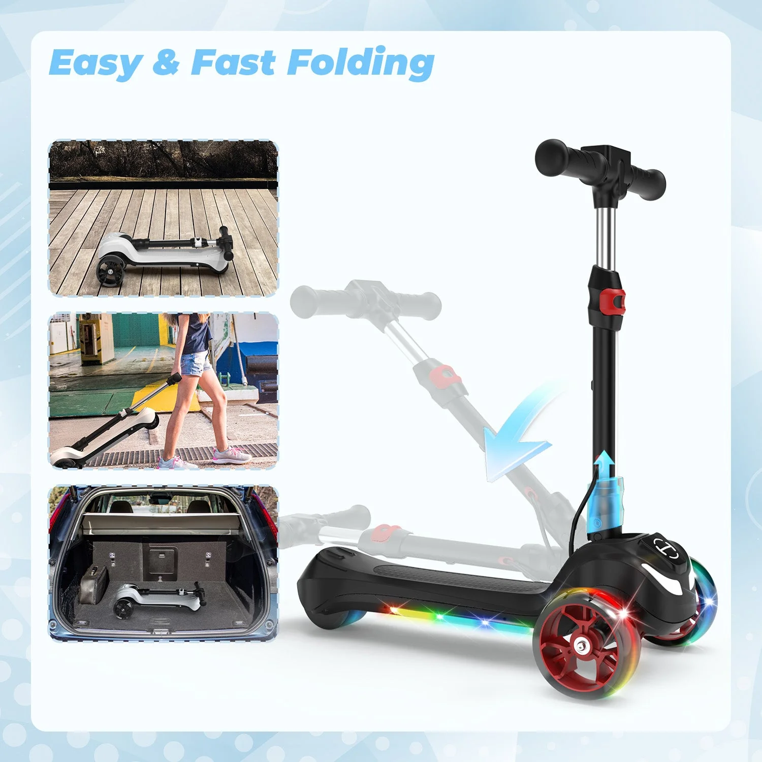 B2 Kids 3 Wheels Electric Scooter - Image 9