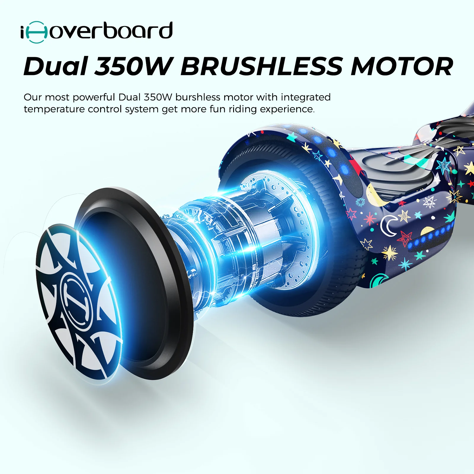 H1 Self Balancing Hoverboard with Bluetooth Music and LED Lights - Image 10