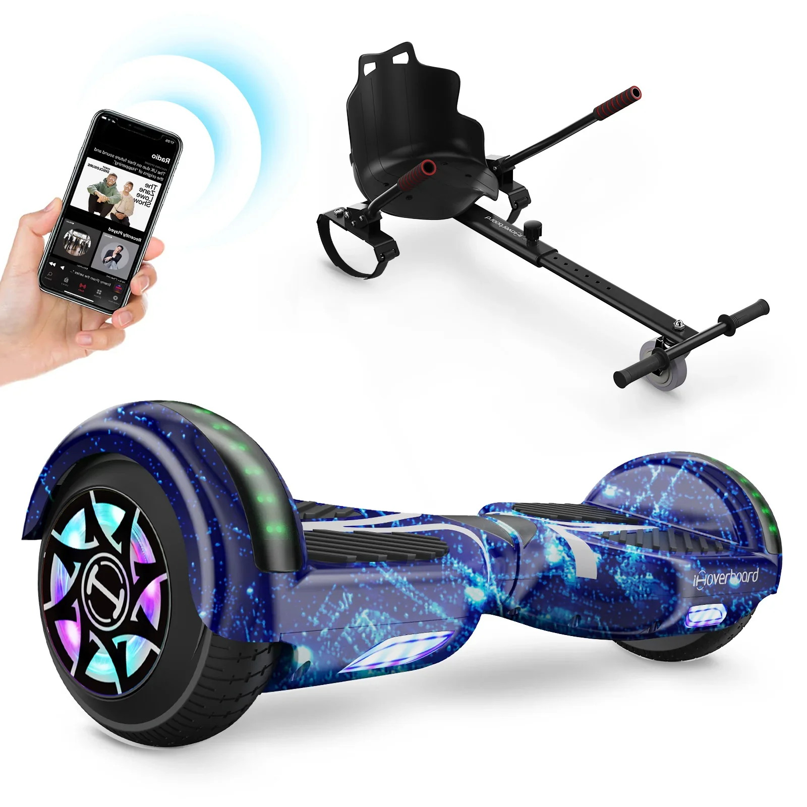 H1 Self Balancing Hoverboard with Bluetooth Music and LED Lights - Image 20