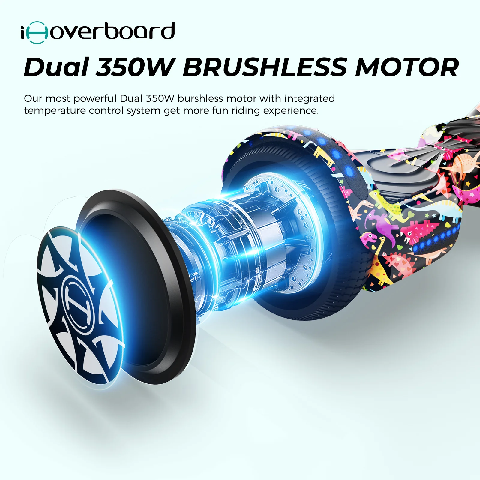 H1 Self Balancing Hoverboard with Bluetooth Music and LED Lights - Multiple Colors - Image 10