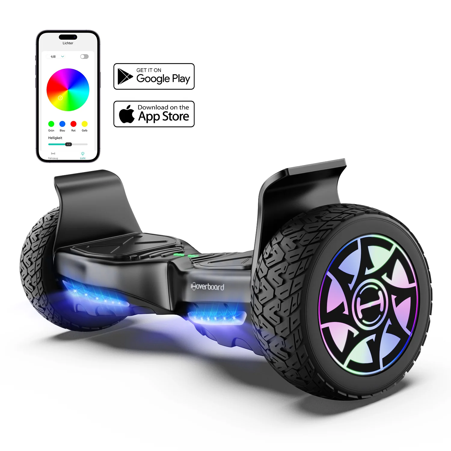 8.5" H8Max Off Road Hoverboard with Bluetooth Music and LED Lights - Self Balancing System - Image 3
