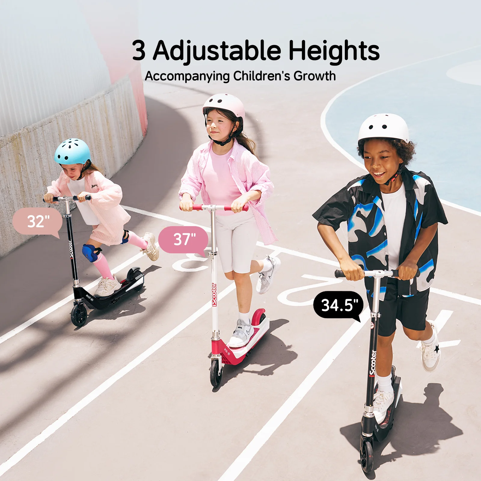 iK1S / B2 Kids Electric Scooter with Colorful Flashing Wheels - Image 7