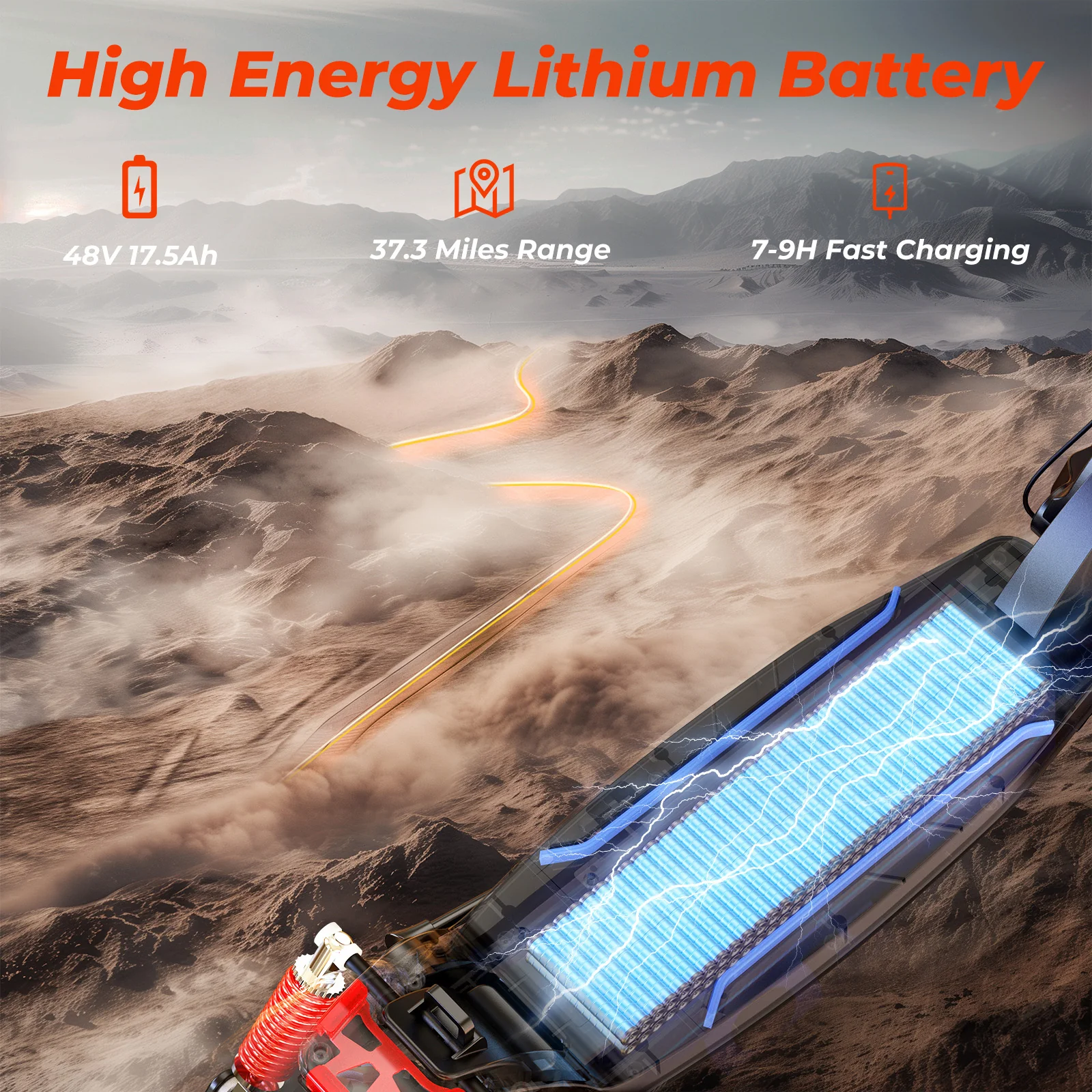 iScooter iX-Series 1200W Off Road Electric Scooter - Image 5