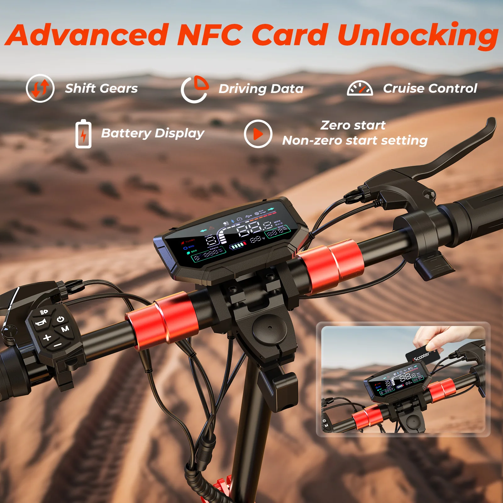 iScooter iX-Series 1200W Off Road Electric Scooter - Image 6