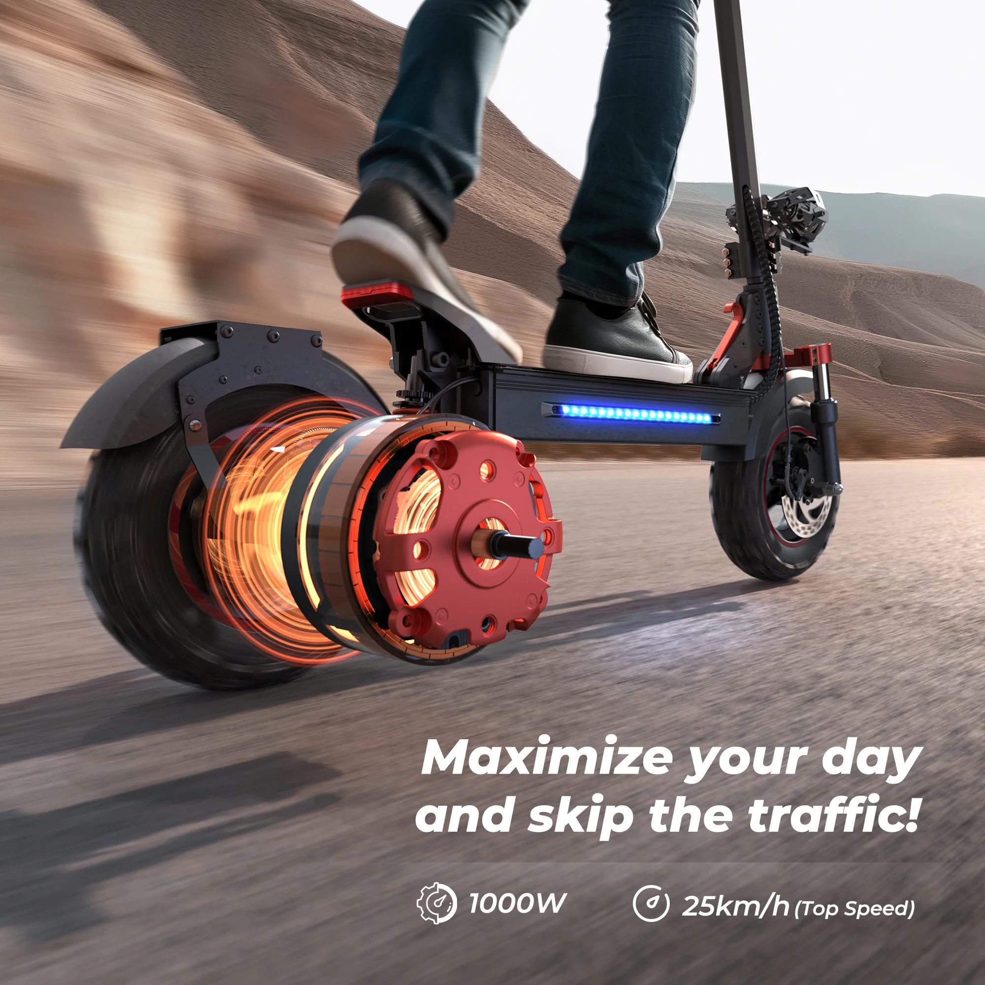 iScooter iX5 / iX5S 1000W Off Road Electric Scooter - Image 5