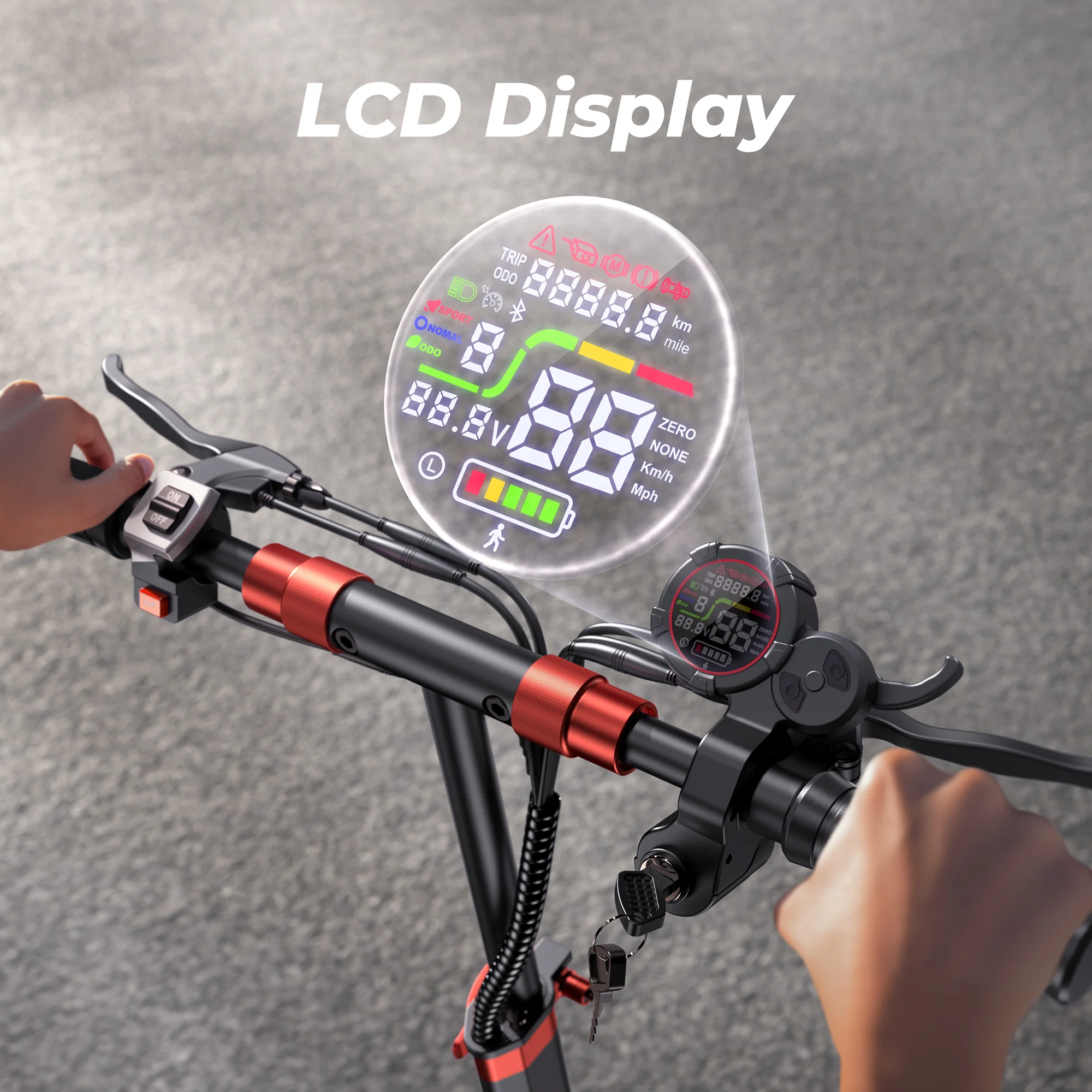 iScooter iX5 / iX5S 1000W Off Road Electric Scooter - Image 6