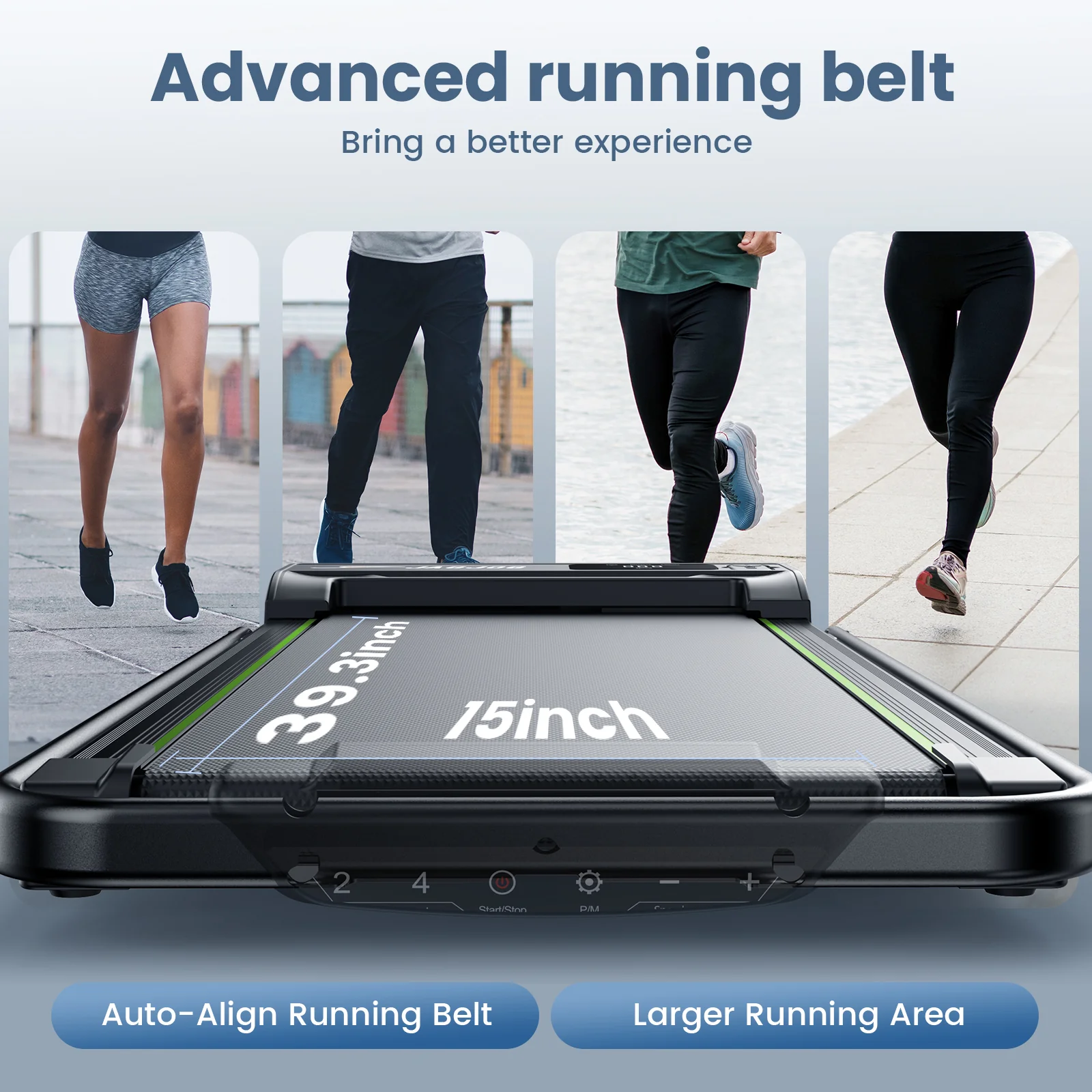 JT51 / JT52 Folding Walking Pad Treadmill with Handrails - Image 4