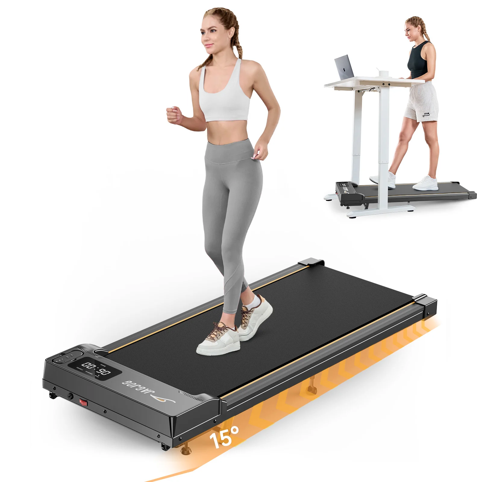 JT51 / JT52 Folding Walking Pad Treadmill with Handrails - Image 9
