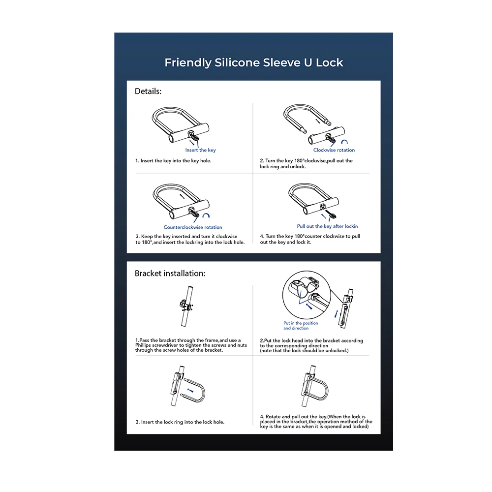 Silicone Sleeve U Lock for Electric Scooters or Bikes - Image 6