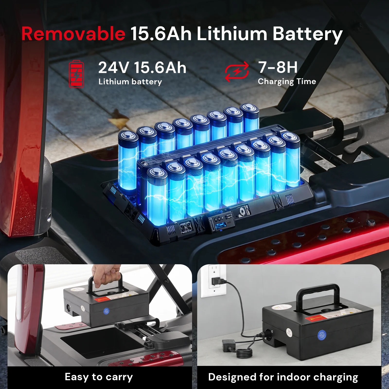 iScooter X11 4-Wheel Folding Mobility Scooter - Image 5